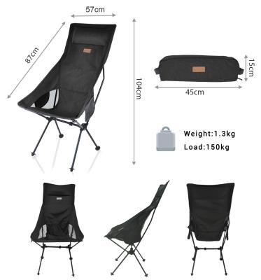 China Hotsale 150kg Travel Backpack Foldable Ultralight Portable Heavy Duty Folding Beach Picnic Chair for sale