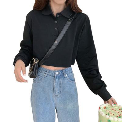 China 2021 Crop Top Casual Loose Blouse Women Anti-pilling Long Sleeve Tops Ladies' Blouses for sale