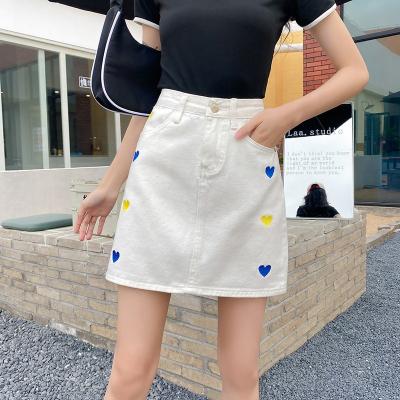 China 2021 Mini Modern Short White Skirt Women's Jeans Fashion News Breathable Skirts for sale