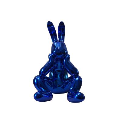 China Art Deco Simple modern luxury art cartoon rabbit sculpture decoration, home desktop creative soft decoration for sale