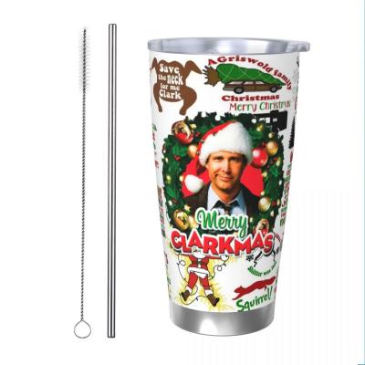 China Minimalist Merry Christmas Chevy Chase Tumbler Vacuum Insulated Thermal Cup Vacuum Flask Car Mugs Water Bottle, 20oz for sale