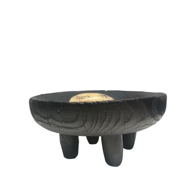 China Sustainable New Chinese style black grain fruit plate, coffee table, dining table, tray decoration for sale