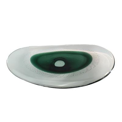 China Sustainable Modern, simple, light and luxurious high-end glass fruit trays for storing household ornaments for sale