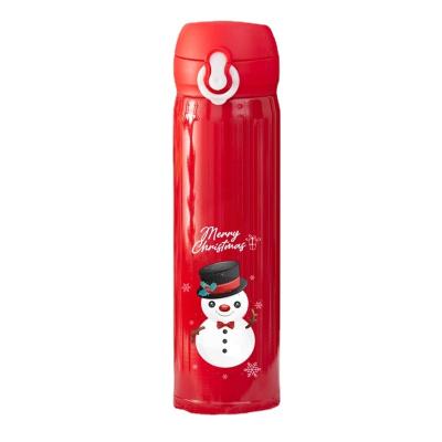 China PORTABLE 500ML Christmas Stainless Steel Water Bottle Vacuum Insulated Sports Water Bottles Couples Cup Santa Claus Xmas New Year Gifts for sale