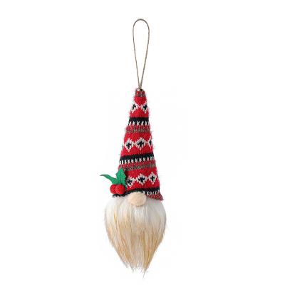 China American style Hong Kong Love Cross-border Christmas Decorations Christmas Tree Pendants Small Hanging Knitting Glow Faceless Doll Gnome for sale