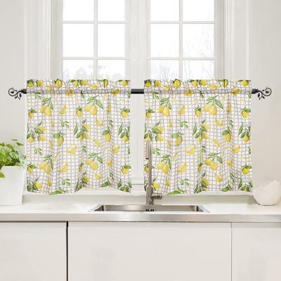 China ATAYA Kitchen Short Rod Pocket Window Curtain In Waterproof Waterproof Curtain Tiers For Kitchen Bathroom for sale