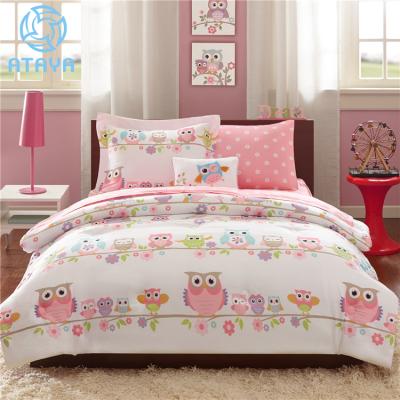 China Factory Wholesale Price Disposable Luxury Custom Soft Printed 100% Cotton Bed Sheet Kids 3d Print Comforter Set Bed Sheets Quilting Bedding Set for sale