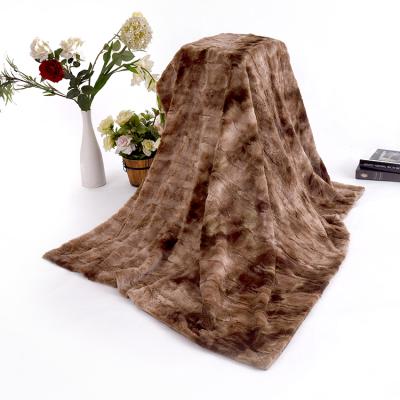 China Disposable Brushed Faux Fur Blanket With Fleece Booty Blanket for sale