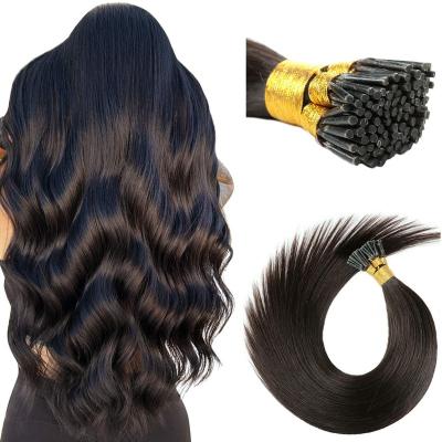 China Curly Loop Factory Price Private Label Remy Nano I Tip Hair Extensions 100% Silky Double Drawn Wholesale Human I Tip Hair for sale