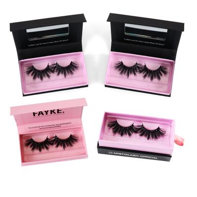 China Wholesale Private Label 30mm Real Mink Lashes 25mm Long Sterilized 3D Mink Eyelashes Supply Custom Eyelash Packaging Box for sale