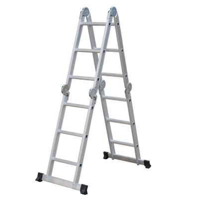 China Folding Ladders Wholesale Household Universal Aluminum Step Ladder Split Folding Extension Ladder for sale