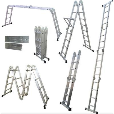 China Folding Ladders Durable Using Low Price Universal Aluminum Household Ladder Folding Telescopic Attic Ladder for sale