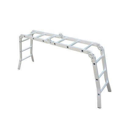 China Lightweight Multifunctional Folding Ladders Low Price Double Sided Aluminum Telescopic Step Ladder for sale