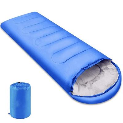 China Adult hollow sleeping bag + comforter + cushion outdoor 190T polyester hollow fiber travel increasing camping envelope sleeping bag for sale