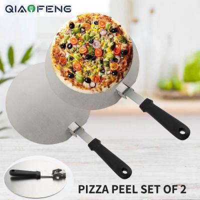 China 2Pack Professional Professional Pizza Skin Stainless Steel Pizza Server Paddle Pan for sale