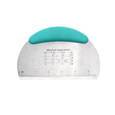 China Disposable Baking Scraper Chopper Pizza Cutter Accessories Pastry Scraper Dough Cutter Stainless Steel Bench for sale