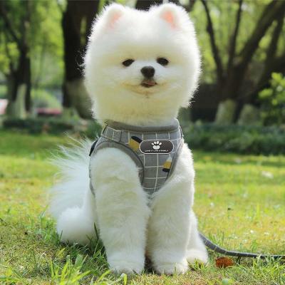 China Stored Pet Supplies Wholesale Dog Vest Style Leash Harness Cat Reflective Chest Back for sale