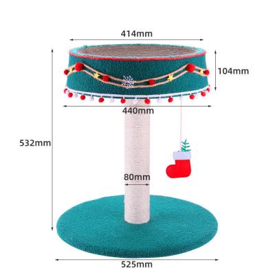 China Amazon Sale Pet Product Sisal Scratch Post Funny Durable Multifunction Cat Tree Sustainable Hot Christmas Cat Tree for sale