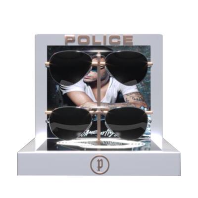 China Custom High End Transparent Acrylic Display Counter Factory Sunglasses For Displaying Back Light Counter for sale