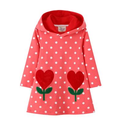 China 2020 fashion breathable hooded a line long girl dress girls dress baby winter dresses for sale