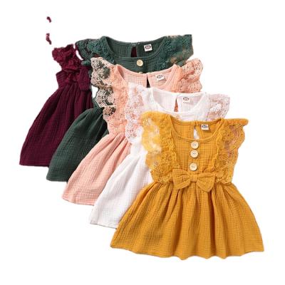 China 2020 Breathable New Fancy Baby Dress Designs Dress Kids Girls Ruffle Girl Dress for sale