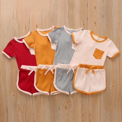 China NEW CASUAL Summer 2cs Children's Clothes Set For Babies/Boy Kids Outfit 4 Colors for sale