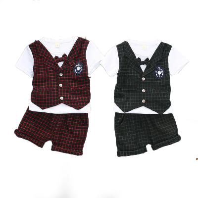 China 2pcs Eco-friendly Invest Short Formal Kids Suit Set Europe Style Kids Clothing Set Boys for sale