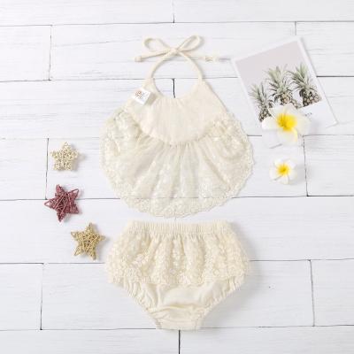 China High quality cotton canvas summer backless white girls dress baby one piece baby clothes romper one piece jumpsuit wholesale price for sale