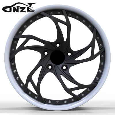 China 6061t6-aluminum alloy 17-24 inch wheel double Five-spoke disc touring car 18 inch modification forged wheels for racing sports for sale