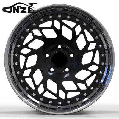 China 6061t6-aluminum alloy Wheels Tires Accessories 5x120 Modified Model 17-24 Inches Mesh Design Two Pieces Forged Wheels for sale