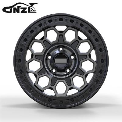 China 6061t6-aluminum alloy 18 Inch Off Road Rim 5x112 Outer Anti-Trip Ring Beadlock Deep Dish Mesh Alloy Forged Wheels for sale