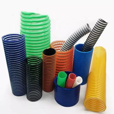 China High Temperature Resistance 3 Inch Flexible PVC Suction Hose Reinforced Corrugated Suction Tube for sale