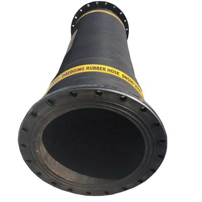 China High Temperature Type Drainage Mud Sand Delivery Water Suction Discharge Resistance Flange Rubber Dredging Hose for sale