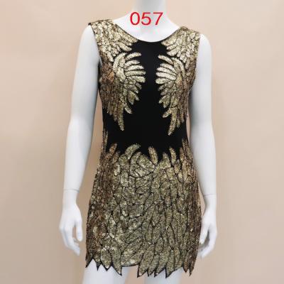 China Hot Selling Fashion Breathable Deep V-Neck Sparkle Sequin Sleeveless Women Club Short Mini Party Dresses for sale