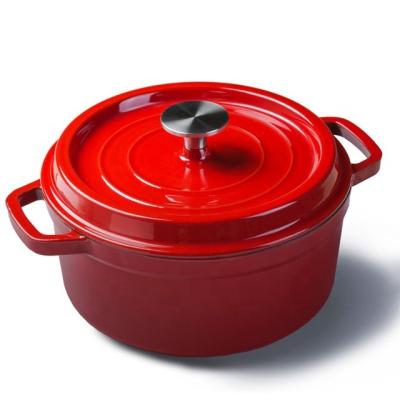 China Sustainable Multicolor Dutch Oven Pot With Lid Cast Iron Dutch Oven Enamel Casserole for sale