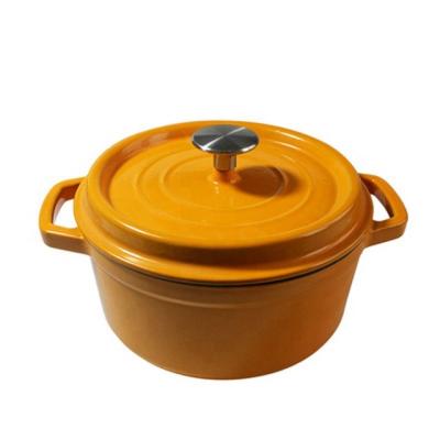 China Sustainable Colored Cast Iron Pot Casserole Set Dutch Cookware Cast Iron Enamel Oven With Lid for sale