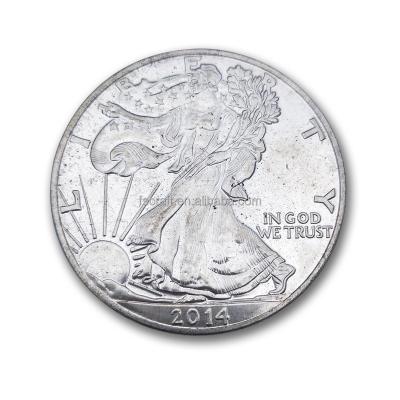 China China Fan Shu Factory Made USA Antique 1 Ounce Silver Plated Brass Coins Statue 2021 Liberty Coin for sale