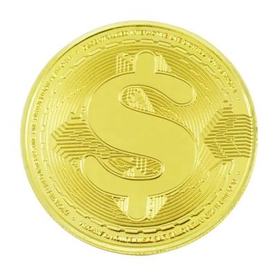 China Factory Made Cheap Europe FS-Craft Best Seller Iron Metal Gold Plated Bitcoin BTC Coin for sale