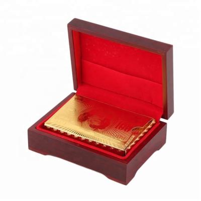 China Entertaiment Game Cards Fan Shu China Manufacture Cards With Wooden Box Gold Foil Playing Plastic Poker Card for sale