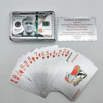 China Entertaiment Game Cards Fan Shu Factory Made Custom Printing Silver Foil Poker Playing Poker Plastic Bundle Cards for sale