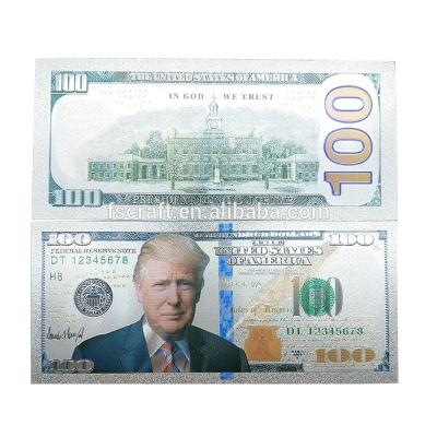 China President Donald Trump from Shu Factory Made Promotion Gift USA Europe Fan Bill Silver Foil 2020 for sale