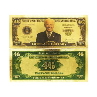 China President Biden Gold Note Shu American Fourty-Six Dollar Forty-Sixth Europe Fan Currency Banknote for sale