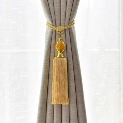 China Wholesale 1Pair Jade Ball Curtain Accessory Tieback Hot Selling Minimalist Retail Hanging Tassel Curtain Decoration for sale