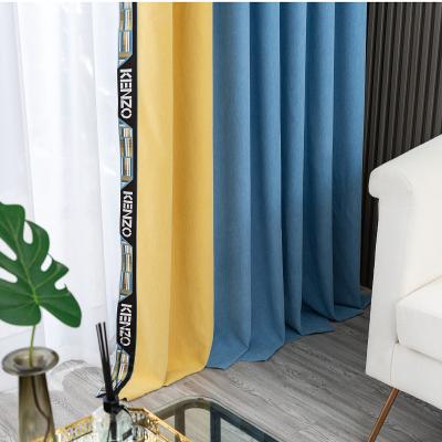 China Ready Made High Quality Multi Color Blackout Thermal Insulated Common Blackout Curtain Fabric For Hotel And Meeting Room for sale