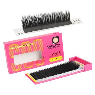 China Long SEEDEW L-Shape Halloween Eyelashes 16rows Mix7-15mm Natural Soft Synthetic Hair Special Shape Wholesale Private Label for sale