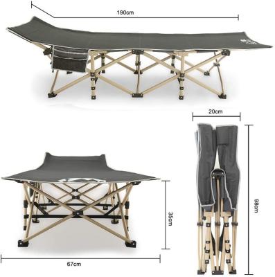 China 2020 Eco-Friendly Metal Wideny Outdoor Or Camping Portable Folding Double Beach Bed for sale