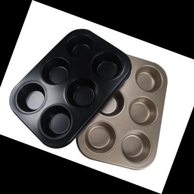 China Sustainable High Quality Non Stick Round Muff Pans Cupcake Baking Pan Tray Coating Muffin Pan for sale