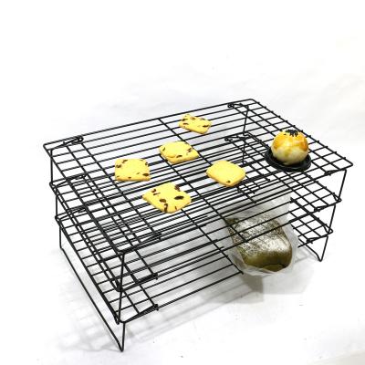 China Viable Commercial Grade Cookies Cakes Breads Stainless Steel Stackable Wire Rack Cooling Rack For Baking for sale