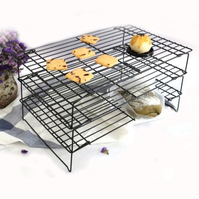 China Kitchen Viable Metal Racks Bread Display Stainless Steel 3 Tiers Orgainzier Baking Cooling Rack For Cookies for sale