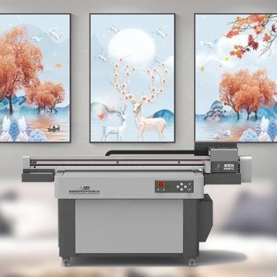 China Hotels New Digital A0 Printer Automatic Inkjet Printer UV Flatbed Varnish Printing for sale